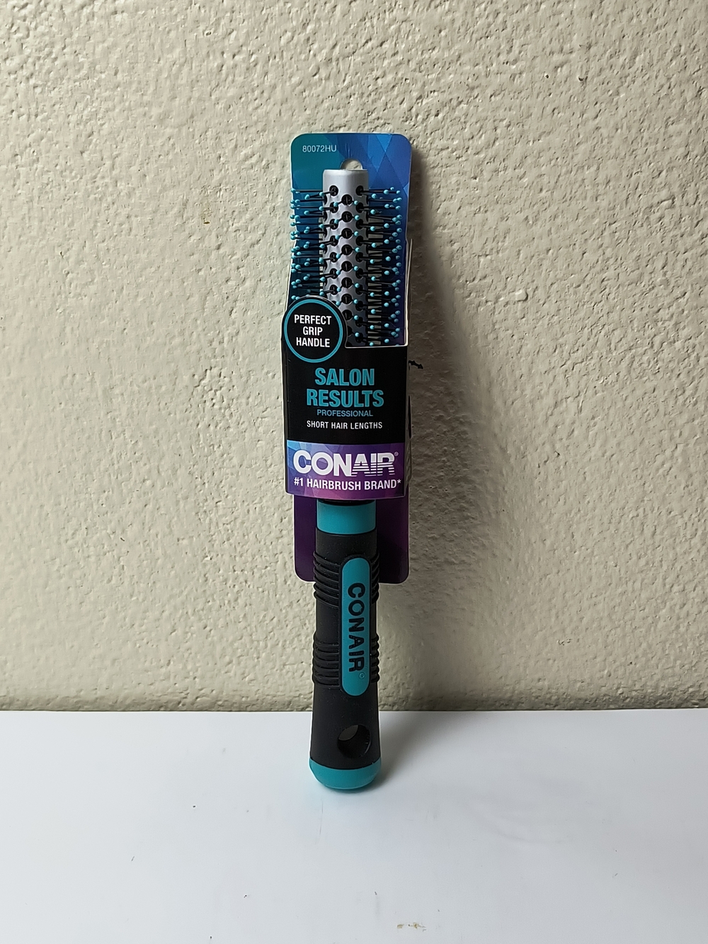 Conair Salon Results Round Hairbrush in Teal and Black